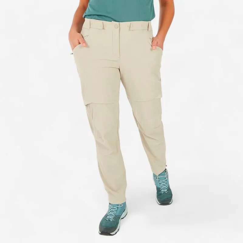 Calça Feminina de Trilha Modular MH500 Quechua Bege - 48