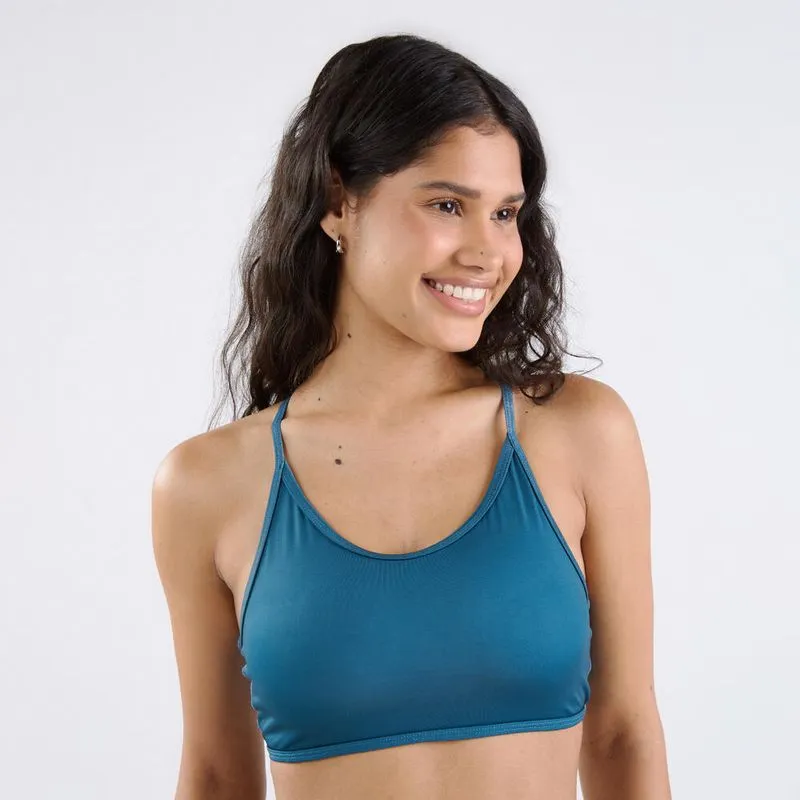 Top Biquíni Cropped Fino 900 Tribord Azul - AZUL-PETRÓLEO - G