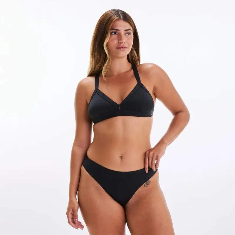 Calcinha Biquíni Feminina de Surf Second Skin 900 Tribord Preta - P