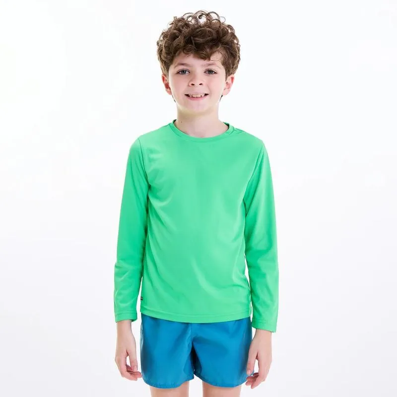 Camiseta Infantil de Surf UV50 Tribord Verde - 8 ANOS