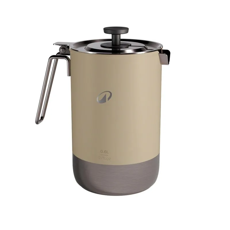 Cafeteira Portátil de Camping 600ml Quechua Bege Cafeteira, Chaleira e Bule de Chá Portátil 3 em 1 para Acampamento Quechua, No Size