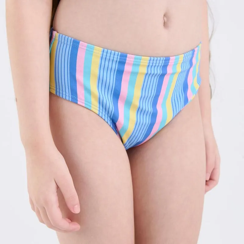 Calcinha Biquíni Infantil de Surf Tribord Azul Salvia, 6 ANOS