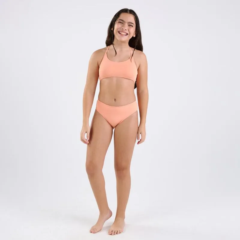 Biquini Sutiã Infantil de Surf Tribord Laranja, 14 ANOS