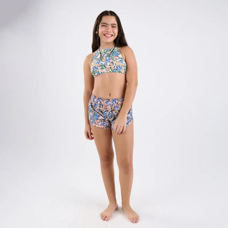 Short Infantil de Surf Praire Tribord Verde, 10 ANOS