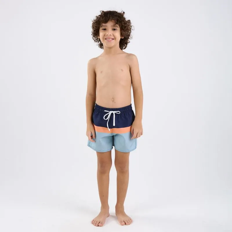 Short Infantil de Surf Tribord Azul Verde Laranja Short Infantil de Surf Tribord Azul Verde, laranja, 8 ANOS