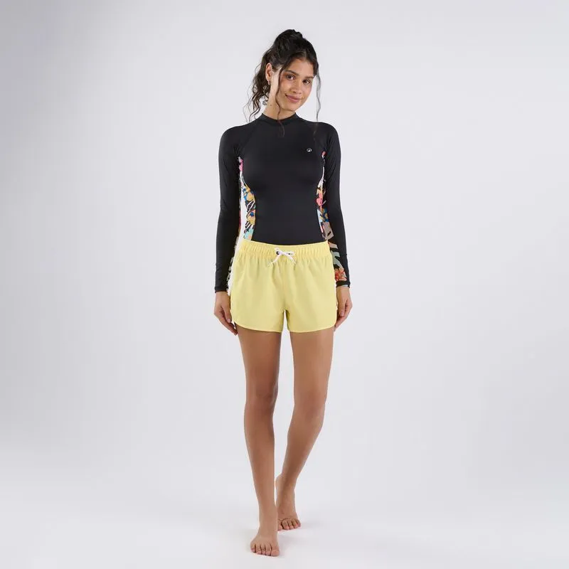 Short Feminino de Surf 100 Tribord Amarelo , 3G