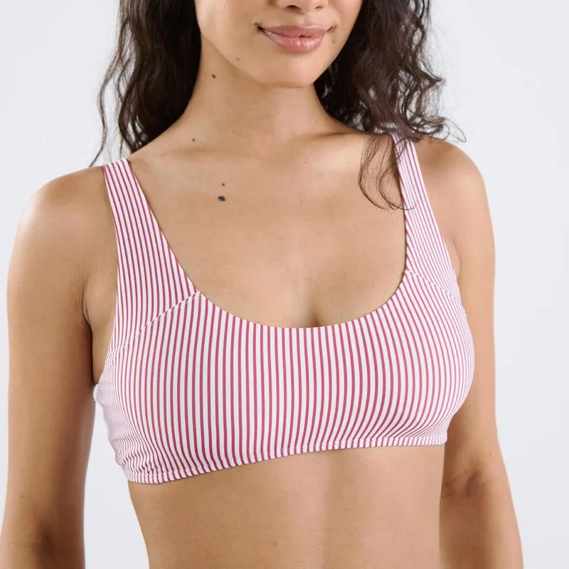 Top Feminino de Surf Fino 100 Tribord Vermelho - 3G