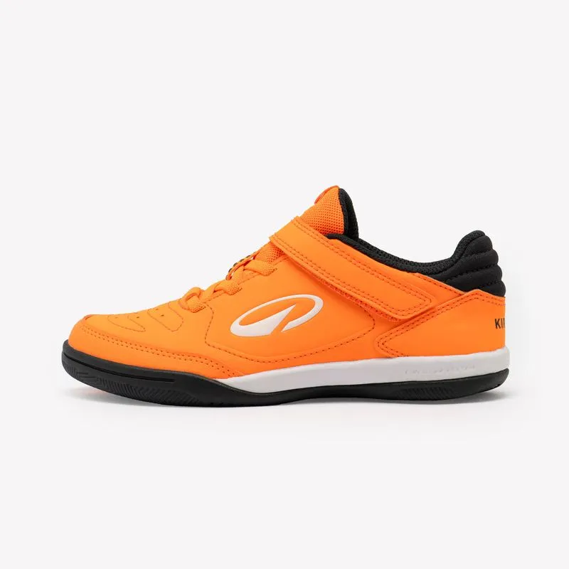 Chuteira Infantil de Futsal Eskudo Club Sala Easy com Velcro Kipsta Laranja, 29 BR