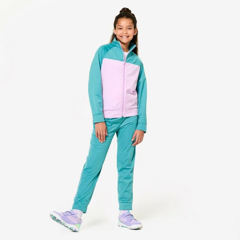 Conjunto Infantil de Ginástica S120 Decathlon Azul e Lilás - 5 ANOS