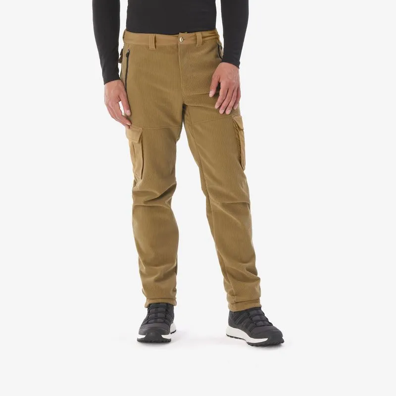 Calças de caminhada quentes para homens com membrana, marrom NH900, 3G - Curto