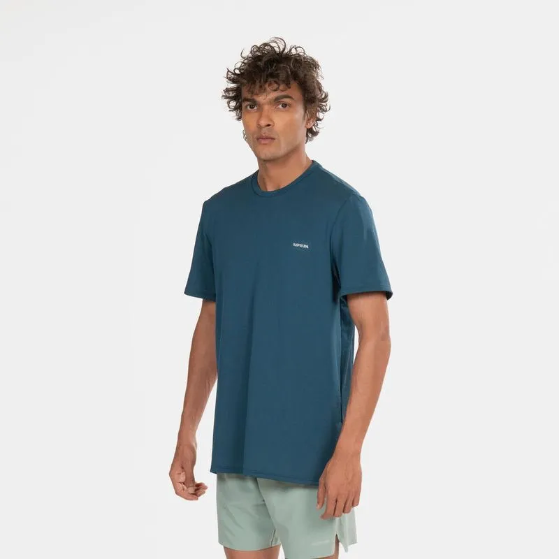 Camiseta Masculina de Corrida Run Dry 500 Kiprun Azul, 3G
