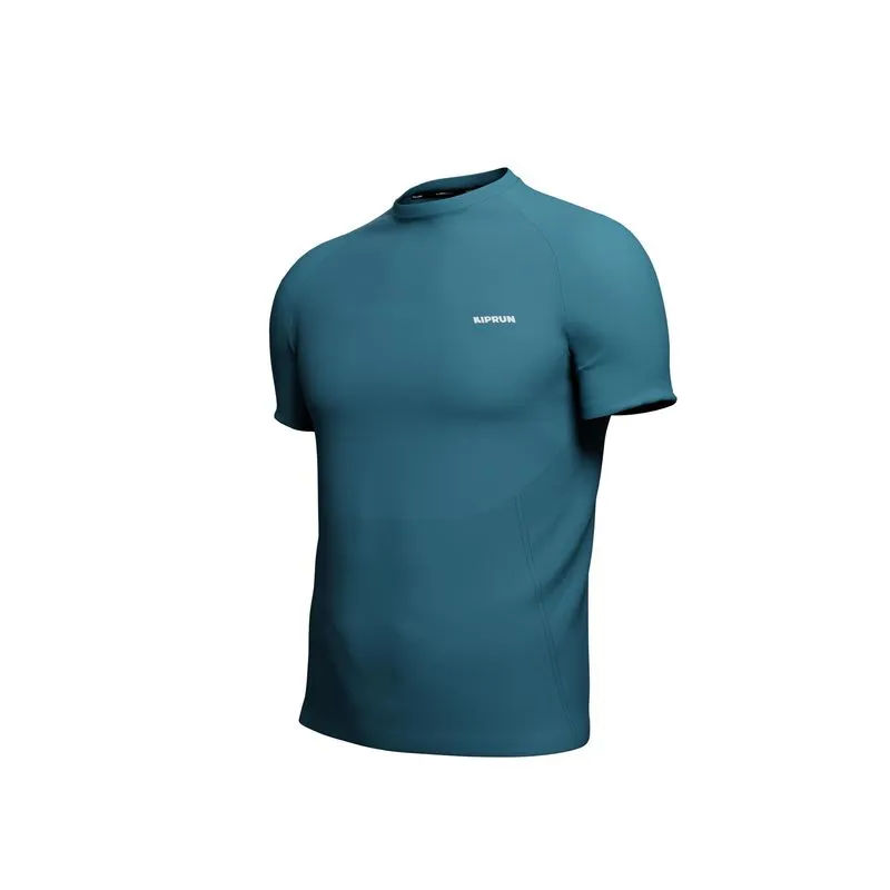 Camiseta Masculina Corrida Run 500 Comfort Seamless Kiprun Azul, GG