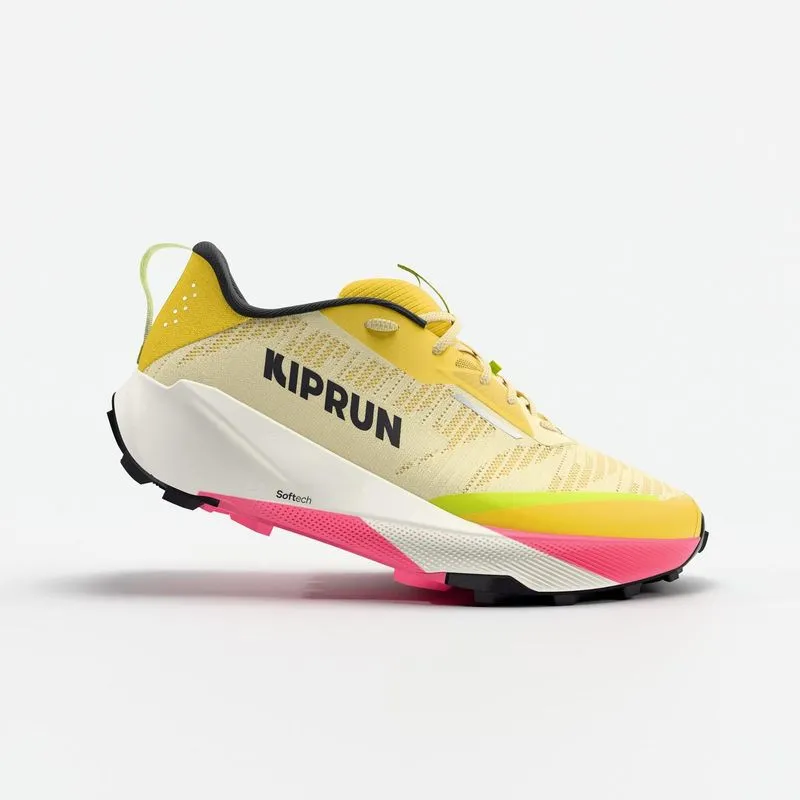 Tênis Masculino de Corrida de Trail Running Kipsummit Kiprun Amarelo Tênis Masculino de Corrida em Trilha Kipsummit Kiprun Amarelo, 39 BR