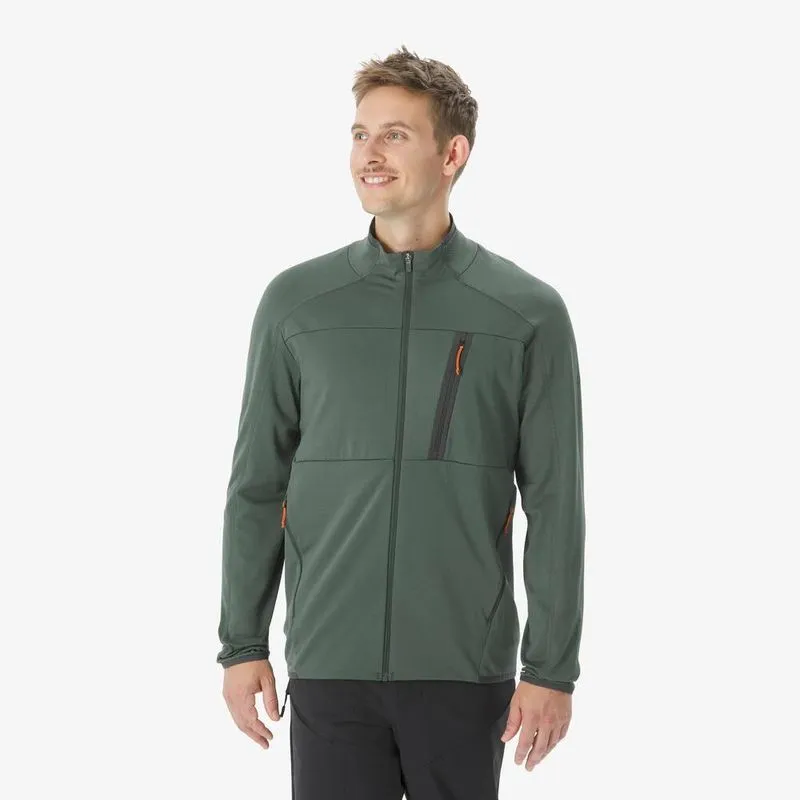 Jaqueta Fleece Masculina de Trilha MH500 Light Quechua Verde Jaqueta Fleece Masculina para Trilha MH500 Light Quechua Verde, G