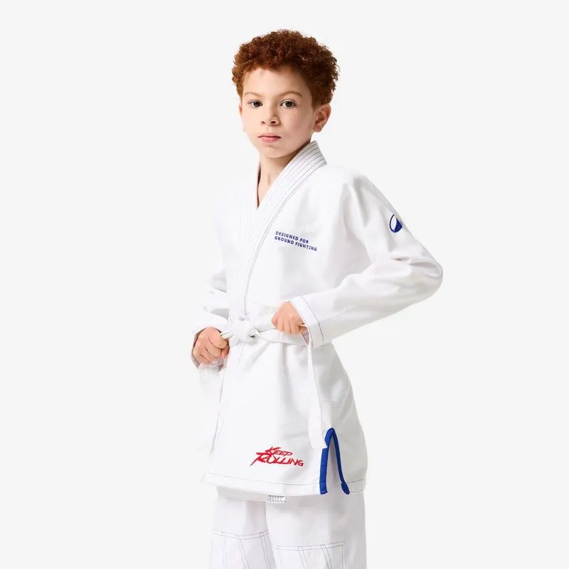 Kimono Infantil de Jiu Jitsu 350 g/m² Domyos Branco Kimono Infantil de Jiu Jitsu 350 G/m² Branco Domyos, M3 135-145 cm
