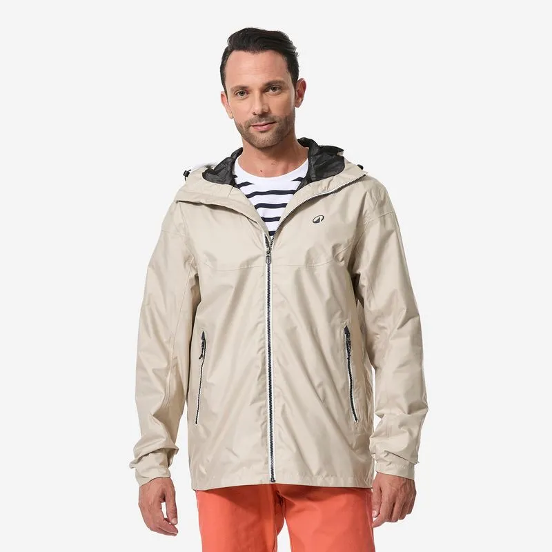 Jaqueta Masculina de Vela Impermeável Sailing 100 Decathlon Bege, GG