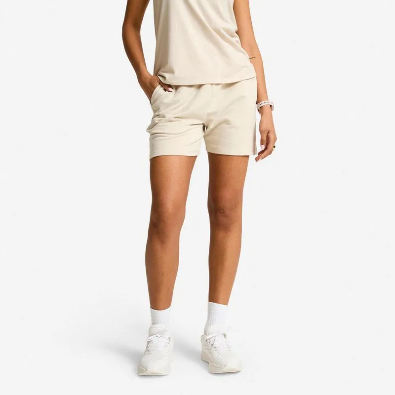Short Feminino de Treino Ready 500 Decathlon Bege - P
