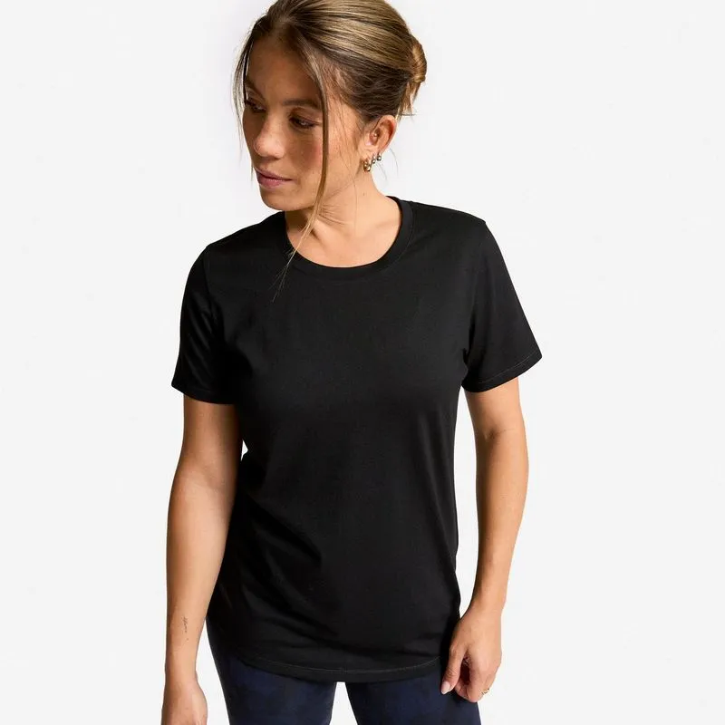 Camiseta Feminina de Treino Coolmax 500 Decathlon Preta - G
