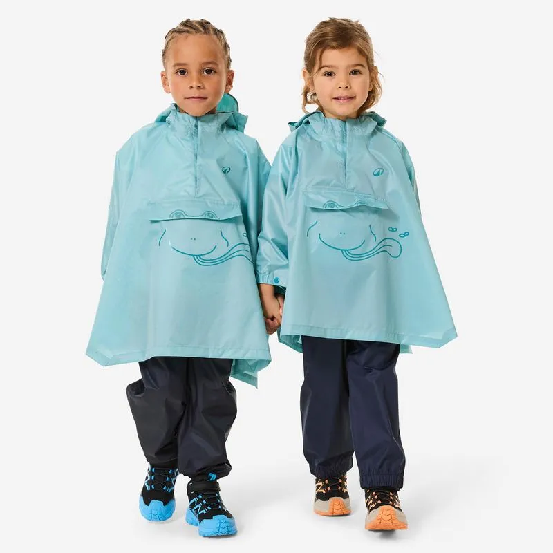 Capa de Chuva Infantil Impermeável Mh100 Azul Quechua, 2 ANOS