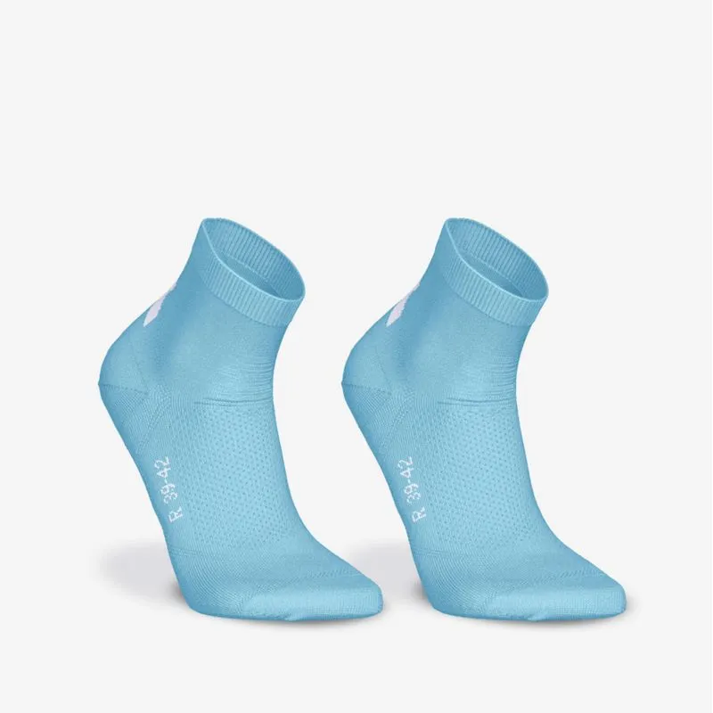 Kit 2 Pares de Meias Adultas para Corrida Cano Médio RUN500 Kiprun Azul - 31/34
