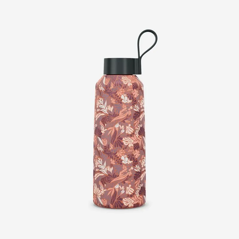 Garrafa de Água 100 para Trilha em Inox 1L Flower Quechua Laranja, ÚNICO