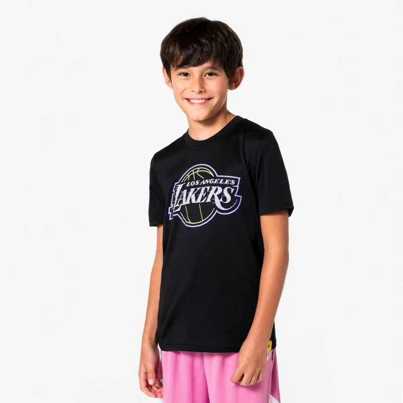 Camiseta Infantil de Basquete NBA Lakers 900 Tarmak Preta Camiseta Infantil de Basquete Nba Lakers 900 Preta Tarmak, 7-8 ANOS
