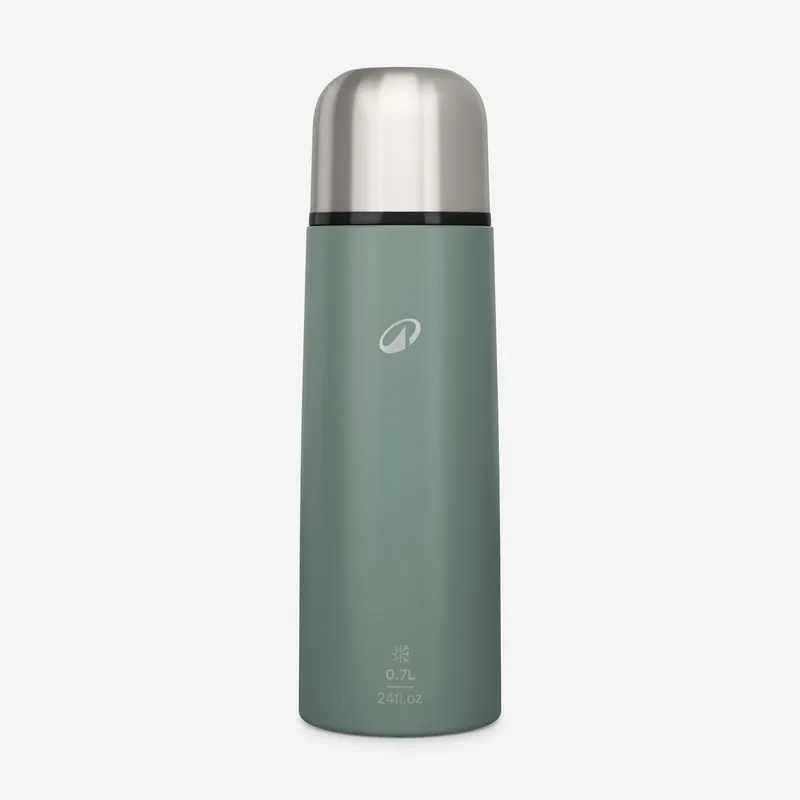 Garrafa Térmica de Inox para Trilha com Copo 700ml Quechua Verde - TAMANHO ÚNICO