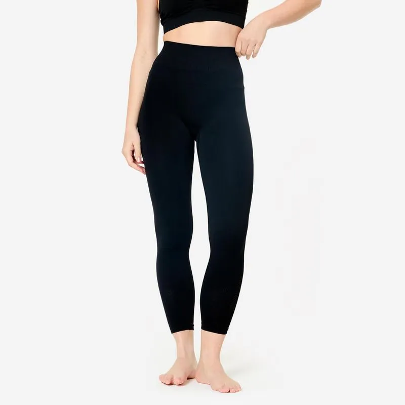 Legging Feminina de Yoga Sem Costura Kimjaly Preta - M