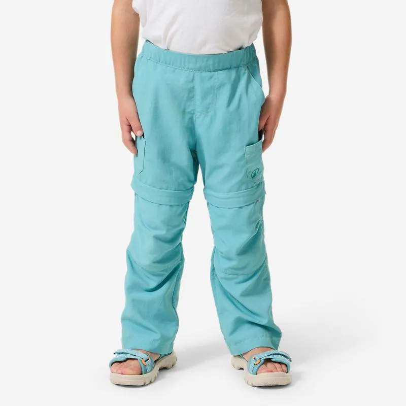Calça Modular Infantil de Trilha para Crianças de 2 a 6 anos MH500 Quechua Azul, 96-102cm 3-4A
