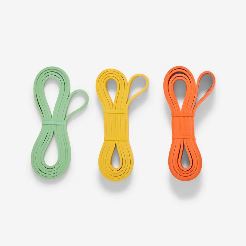 Kit de Elásticos para Musculação e Treino Funcional Domyos Colorido - TAMANHO ÚNICO