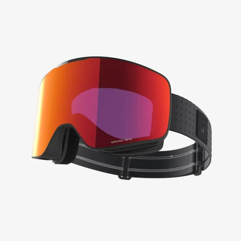 Óculos Adulto e Infantil de Esqui Lentes Intercambiáveis G900 C HD Wedze Preto, G