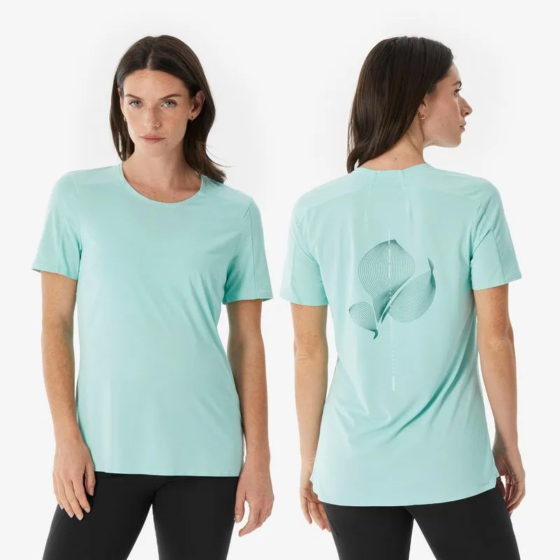 Camiseta Feminina para Trilha MH500 Quechua Azul, P