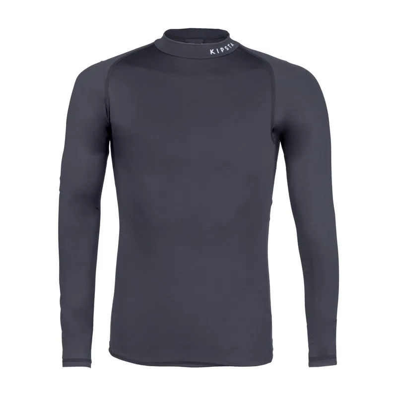 Blusa Térmica Adulta de Futebol 100 Kipsta Preta Camiseta Térmica Adulta Kipsta 100 Preta, 3G