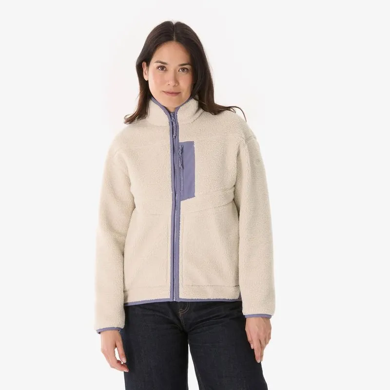 Jaqueta Feminina de Trilha MH500 Sherpa Quechua Bege, PP