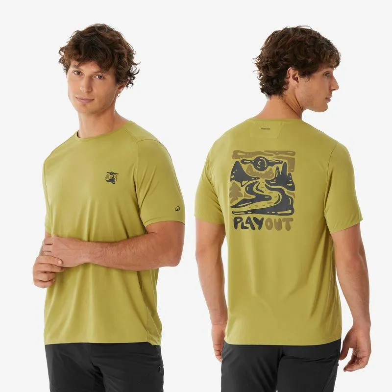 Camiseta Masculina para Trilha Mh500 Verde Quechua, GG