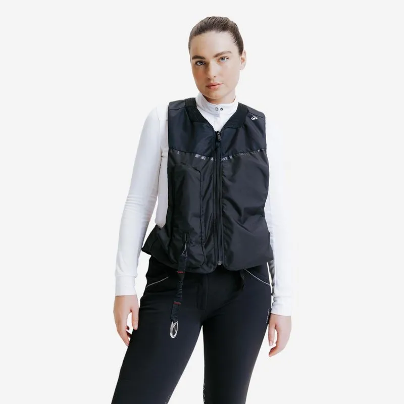 Colete Adulto de Hipismo com Proteção Airbag Fouganza Preto Colete Adulto de Equitação Proteção Airbag Fouganza Preto, P