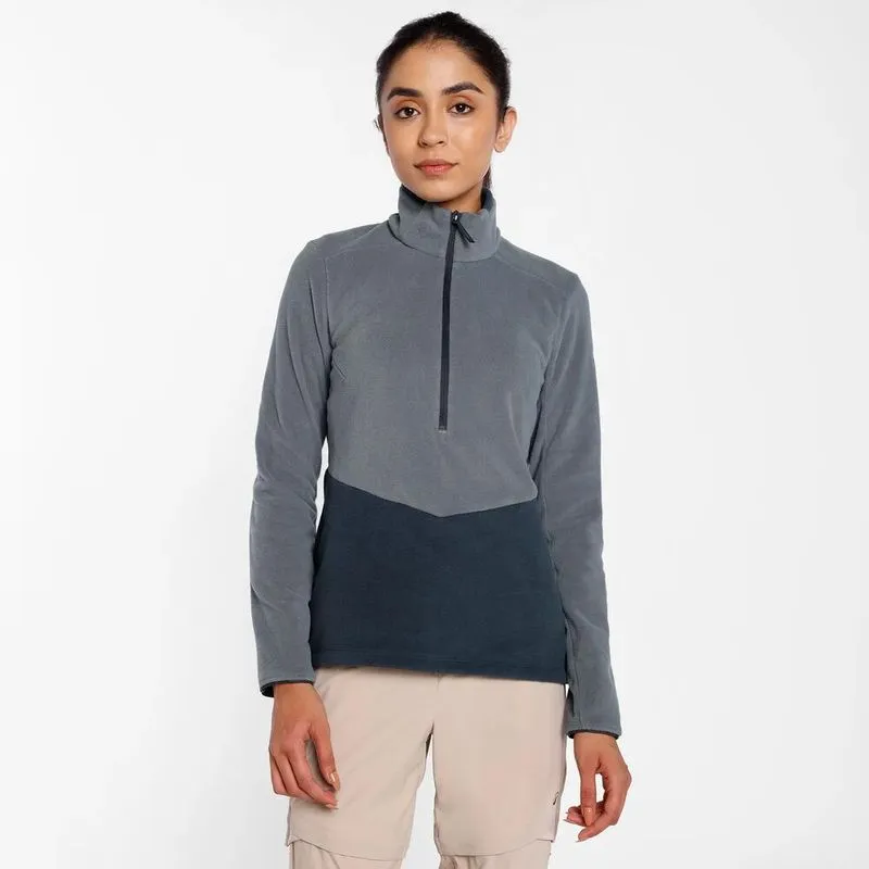 Blusa Fleece Feminina de Trilha MH500 Quechua Verde Blusa Fleece Feminina de Trilha MH500 Quechua, P
