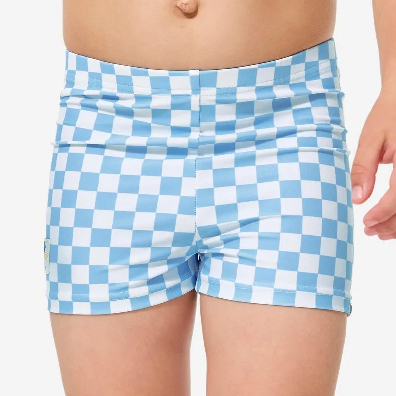 Boxer anti-UV para menino, Titou xadrez azul, 82-88cm 24M