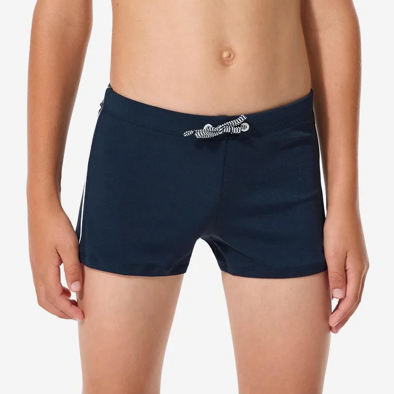 Sunga Boxer Infantil Nabaiji Azul Marinho Calção de banho infantil, 100 Plus marinho, 7-8 ANOS