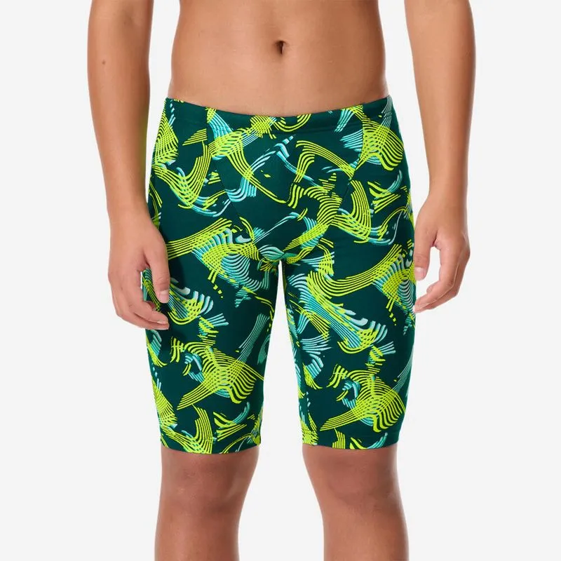 Sunga Jammer Infantil de Natação Fiti Vib Estampado Decathlon Verde - 14-15 ANOS