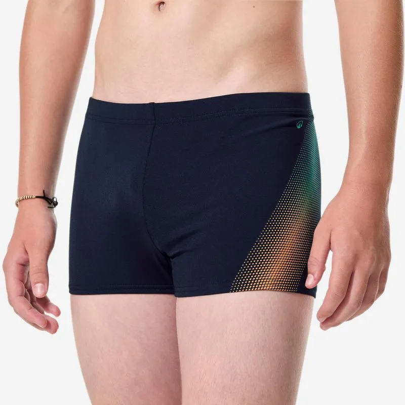 Boxer de banho para meninos adolescentes, Fiti azul matrix laranja, 8-9 ANOS