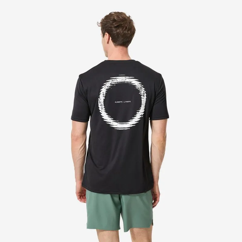 Camiseta Rashguard Masculina de Surf UV Decathlon Preta - GG