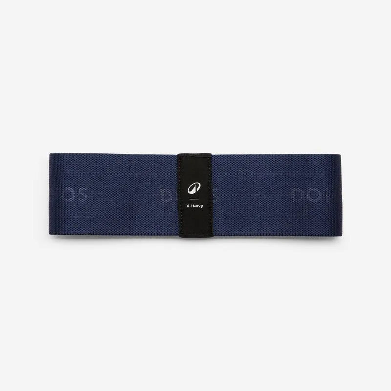 Elástico Têxtil de Treino Resistência Extra Forte Corength Azul Aço Elástico Têxtil para Glúteos Fitness Resistência Extra Forte Azul Escuro, ÚNICO