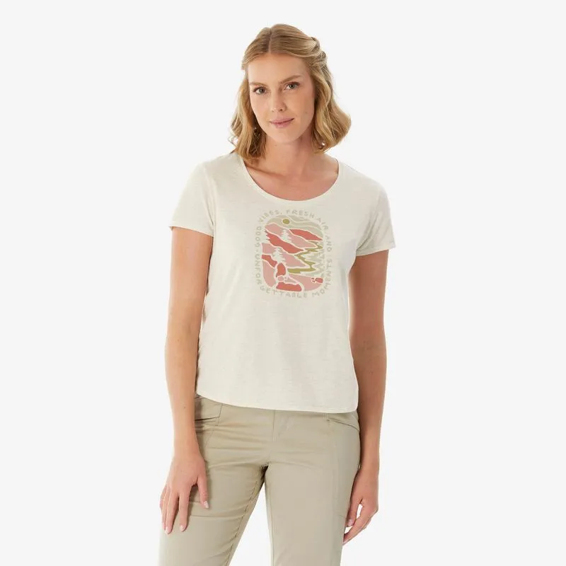 Camiseta Feminina de Trilha NH500 Quechua Branca - 4G