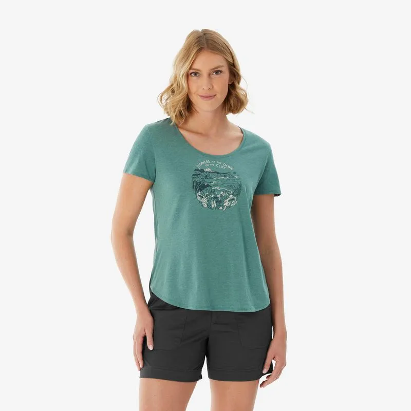 Camiseta Feminina para Trilha MH500 Quechua Verde Escuro, G