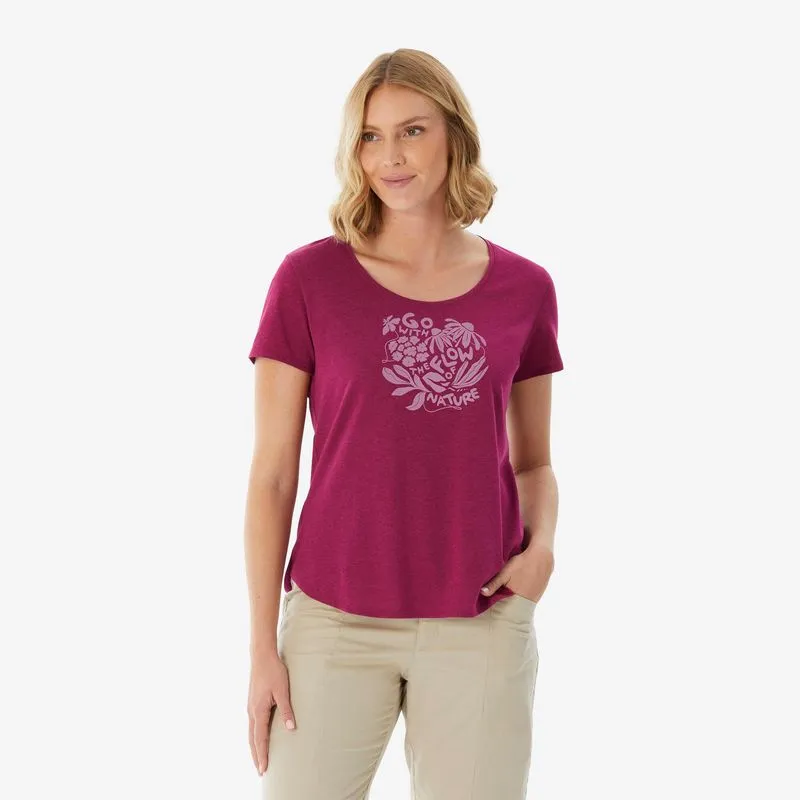 Camiseta Feminina de Trilha NH500 Quechua Roxa - G
