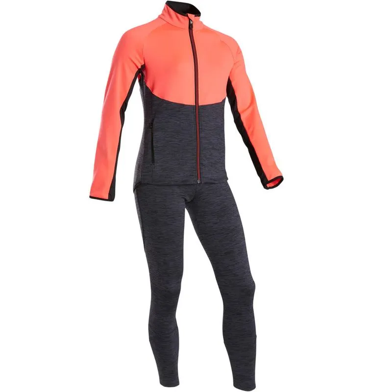 Agasalho Infantil Menina Rosa Preto SURVÊTEMENT S500 TG, 149-159CM12-13Y