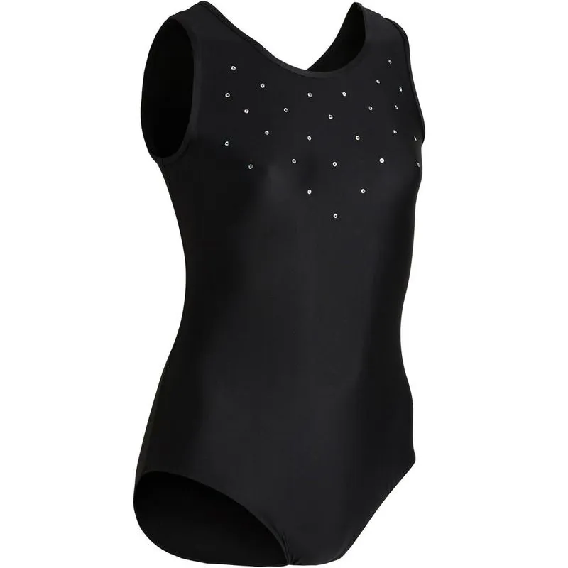 Collant infantil de Ginástica Artística Preto Gafjsm 120 f leotard blk, 8 years 8 ANOS