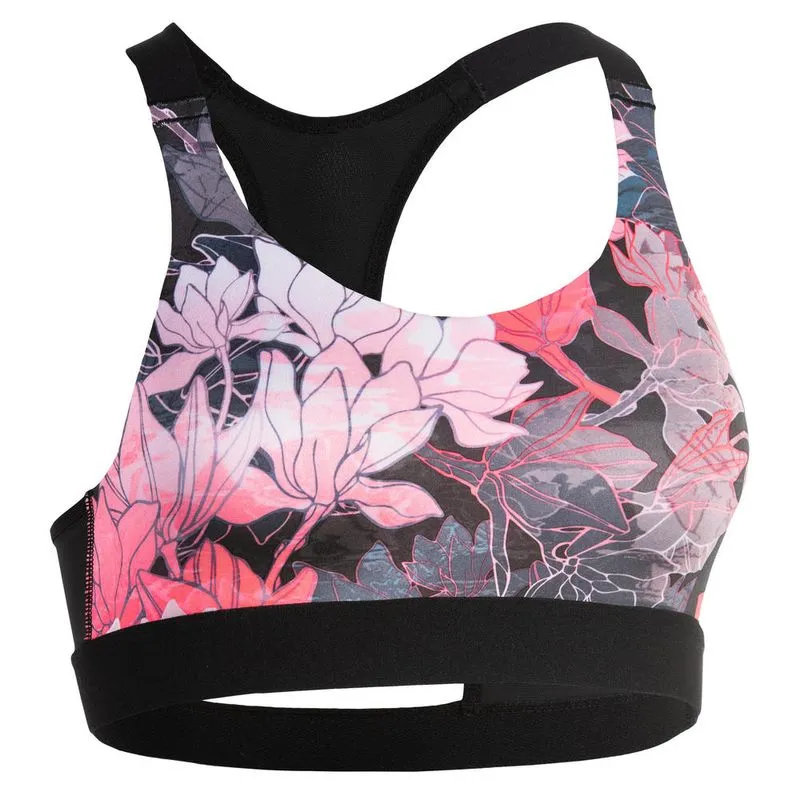 Top Cardio Training Feminino 500 Domyos Preto-rosa FBRA 500, L