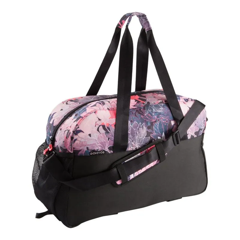 Bolsa Fitness 30 Litros Domyos Rosa-preta MALA-SACO FITNESS-CARDIO, COR ROSA COM P